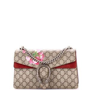 Gucci Small Dionysus Bag Blooms Print GG Coated Canvas